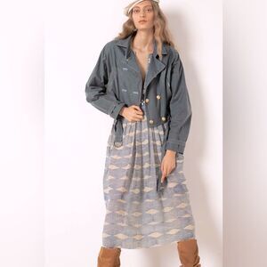 NWT Alix of Bohemia Marina Double-Breasted Waxed-Cotton‎ Jacket sz XS $1,740